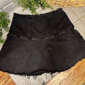 We The Free Charcoal Denim Looking Skirt